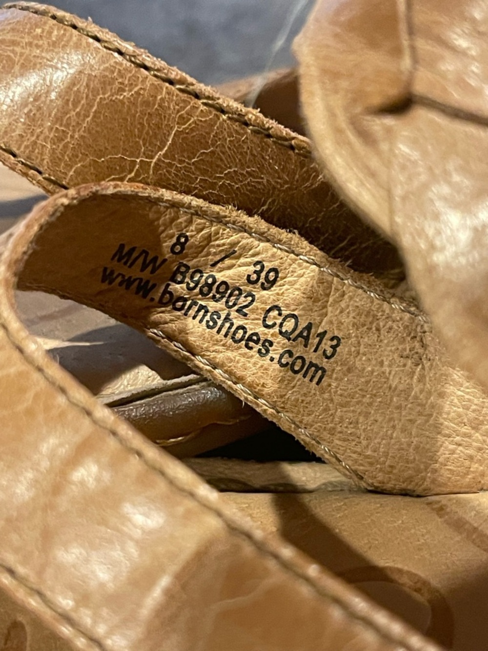 Born Women’s Brown Braided Leather Thong Sandals 38 - Picture 3 of 5
